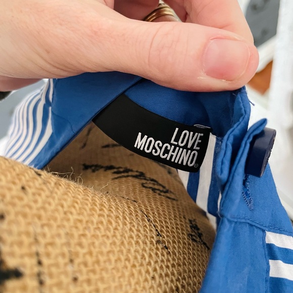 AUTHENTIC Moschino Striped Logo Dress - Picture 6 of 8